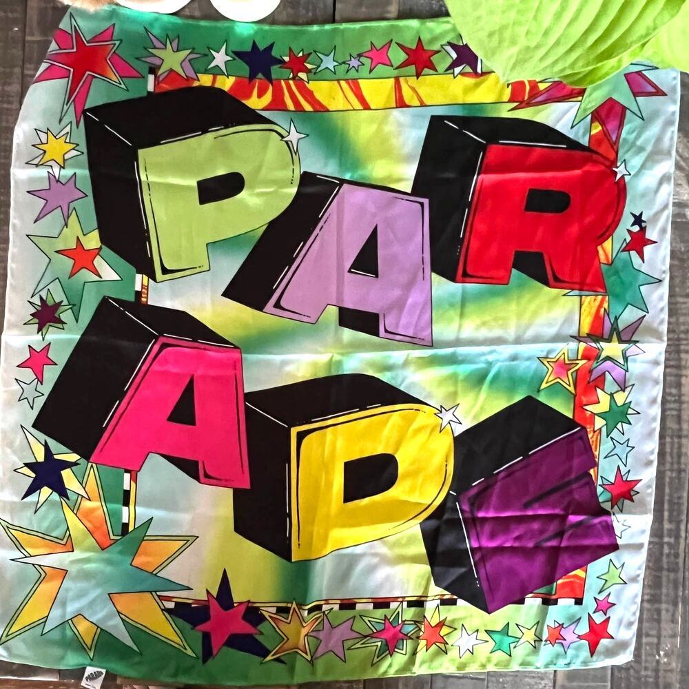 Colorful And Bold Square Parade Scarf‎ 24" x 24"